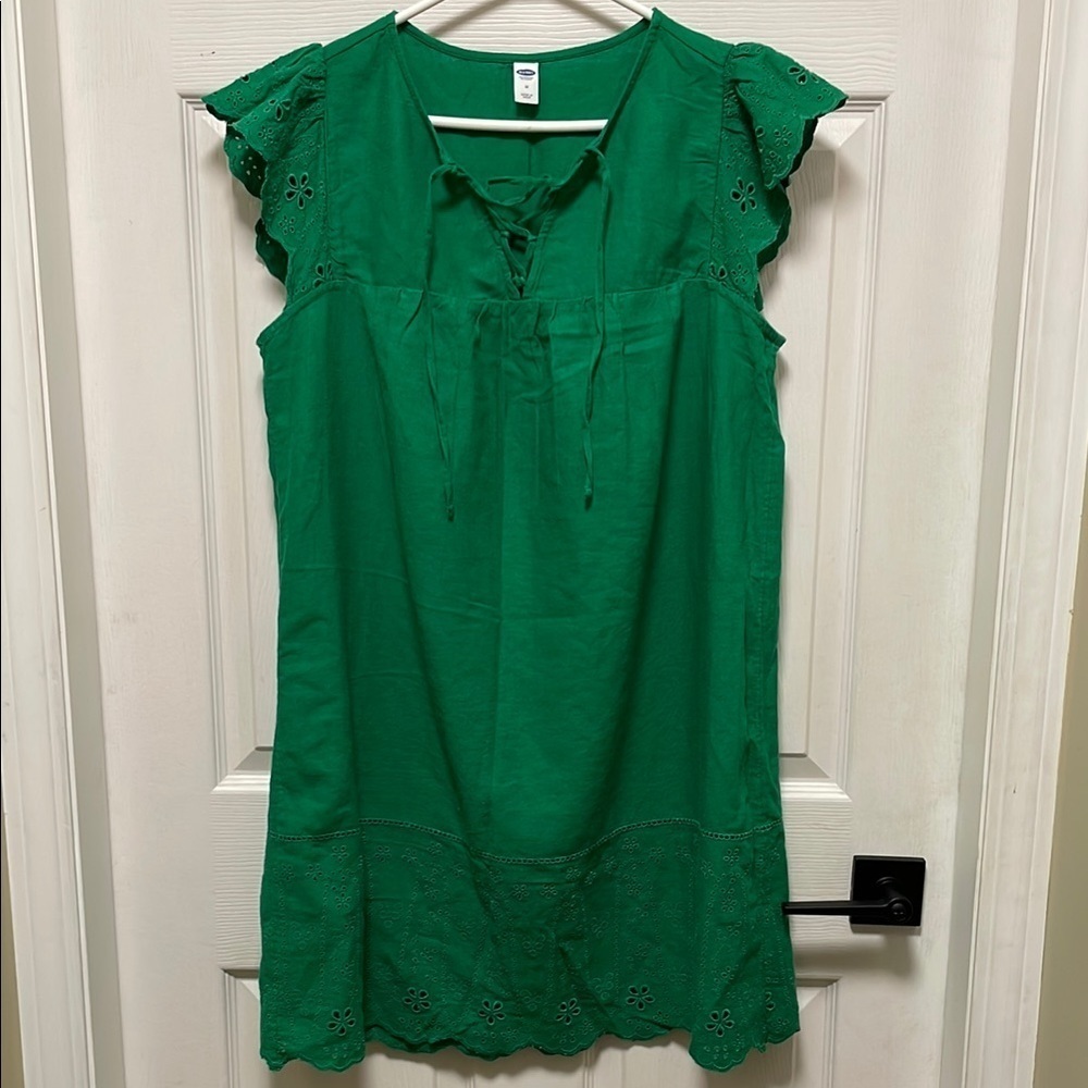 Old Navy Green Ruffled Tiered Sundress